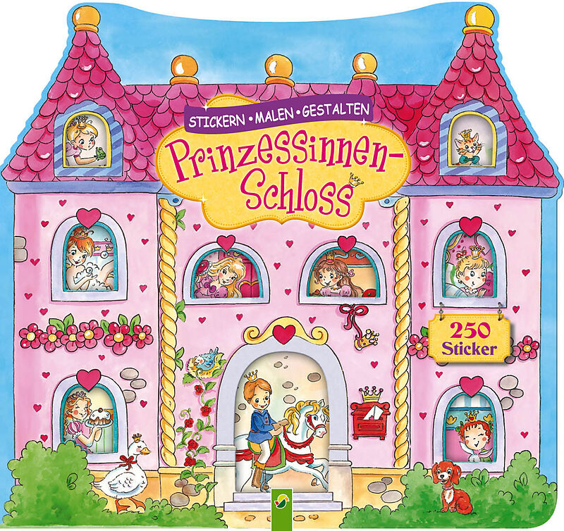 Prinzessinnenschloss - Stickern, Malen, Gestalten