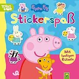 Kartonierter Einband Peppa Pig Stickerspaß. Kunterbunte, kreative Seiten zum Stickern, Rätseln und Ausmalen von Schwager & Steinlein Verlag