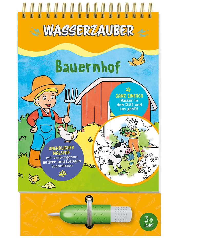 Bauernhof Wasserzauber Malbuch I Wassermalbuch für Kinder ab 3 Jahre
