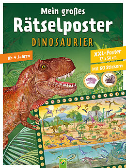 Kartonierter Einband Mein großes Rätselposter Dinosaurier von Svenja Dieken