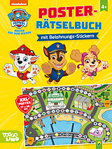 Kartonierter Einband PAW Patrol Poster-Rätselbuch mit Belohnungs-Stickern von Schwager & Steinlein Verlag