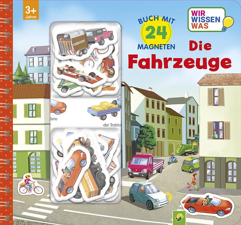 Magnetbuch Die Fahrzeuge mit 24 Magneten
