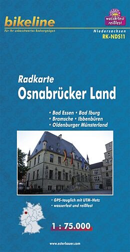 gefaltete (Land)Karte Radkarte Osnabrücker Land (RK-NDS11) von 
