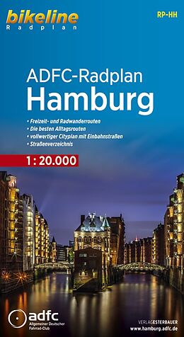 (Land)Karte ADFC-Radplan Hamburg von 