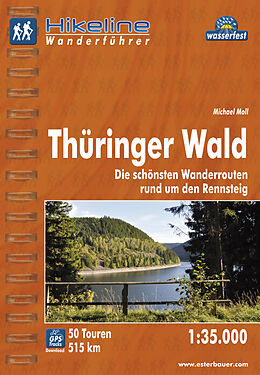 Kartonierter Einband Wanderführer Thüringer Wald von Michael Moll