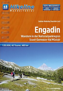 Kartonierter Einband Wanderführer Engadin von Sabine Malecha, Joachim Lutz