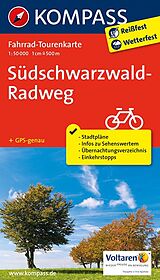(Land)Karte KOMPASS Fahrrad-Tourenkarte Südschwarzwald-Radweg, 1:50000 von 