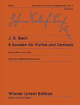 Johann Sebastian Bach Notenblätter 6 Sonaten Band 2 (Nr.4-6) BWV1017-1019