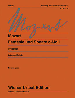 Loseblatt Fantasie und Sonate c-Moll von Wolfgang Amadeus Mozart