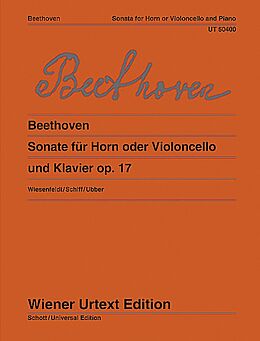 Ludwig van Beethoven Notenblätter Sonate op.17