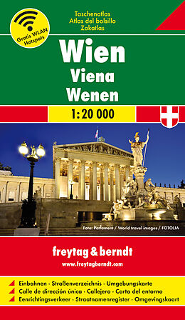 (Land)Karte Wien, Taschenatlas 1:20.000, 15/13 Box von 