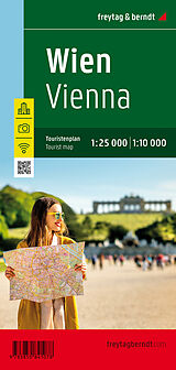 Carte (de géographie) Wien, Stadtplan 1:25.000 / 1:10.000, Touristenplan, freytag &amp; berndt. Wenen. Viena. Viden. Vieden. Bécs. Wieden de 