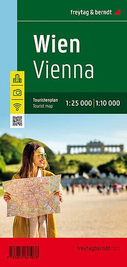 Carte (de géographie) Wien, Stadtplan 1:25.000 / 1:10.000, Touristenplan, freytag &amp; berndt de 