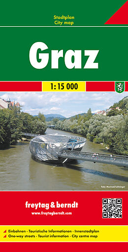 gefaltete (Land)Karte Graz, Stadtplan 1:15.000 von 