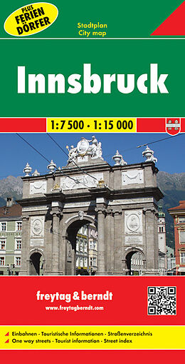 (Land)Karte Innsbruck, Stadtplan 1:7500 - 1:15000 von 