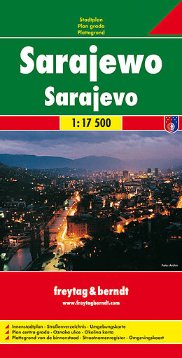 (Land)Karte Sarajewo, Stadtplan 1:17.500 von 
