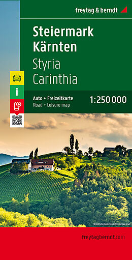 (Land)Karte Steiermark - Kärnten, Autokarte 1:250.000 von 