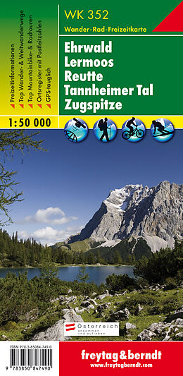 (Land)Karte WK 352 Ehrwald - Lermoos - Reutte - Tannheimer Tal - Zugspitze, Wanderkarte 1:50 000 von 
