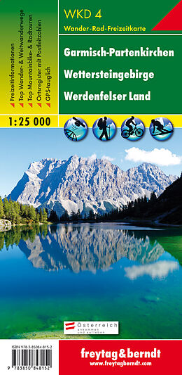 (Land)Karte WKD 4 Garmisch-Partenkirchen - Wettersteingebirge - Werdenfelser Land, Wanderkarte 1:25.000 von 