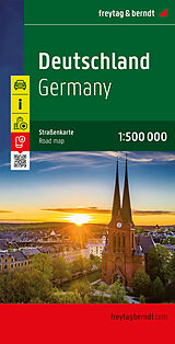 (Land)Karte Deutschland, Straßenkarte 1:500.000, freytag &amp; berndt. Alemania. Duitsland; Germany; Allemagne; Germania von 