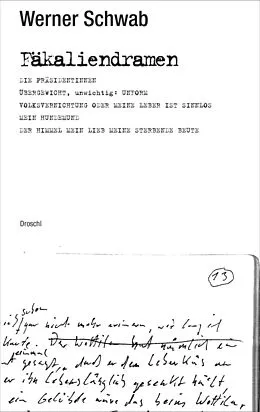 E-Book (epub) Fäkaliendramen von Werner Schwab