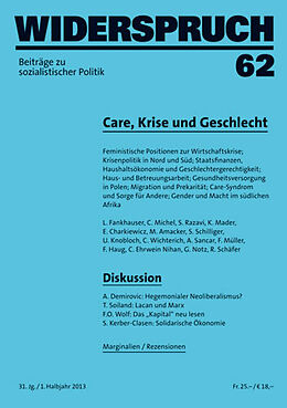 Paperback Widerspruch 62 von Michèle Amacker, Ewa Charkiewcz, Alex Demirovic