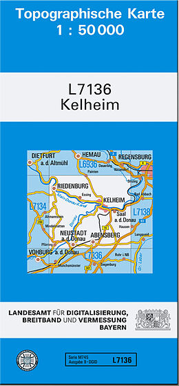 (Land)Karte TK50 L7136 Kelheim von 