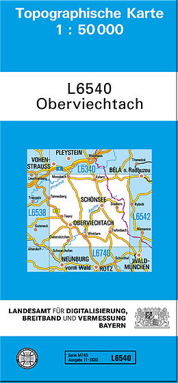 (Land)Karte TK50 L6540 Oberviechtach von 