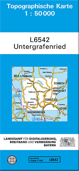 (Land)Karte TK50 L6542 Untergrafenried von Bayern Landesamt für Digitalisierung Breitband und Vermessung Ba
