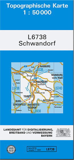 (Land)Karte TK50 L6738 Schwandorf von 