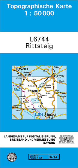 (Land)Karte TK50 L6744 Rittsteig von Bayern Landesamt für Digitalisierung Breitband und Vermessung Ba