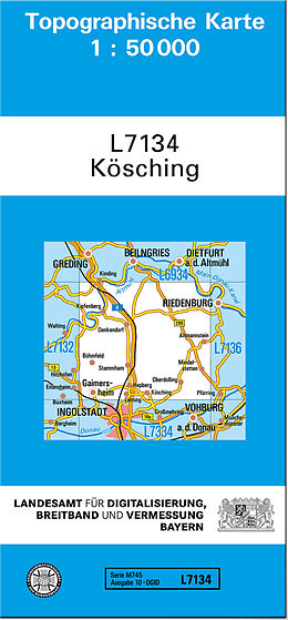 (Land)Karte TK50 L7134 Kösching von 