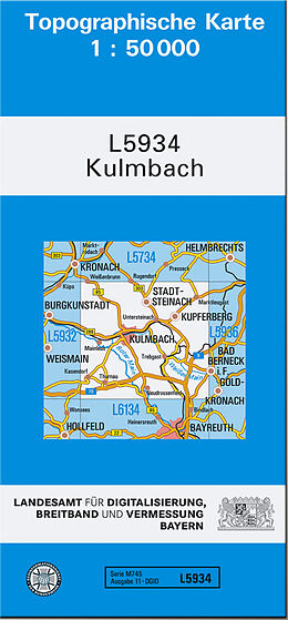 (Land)Karte TK50 L5934 Kulmbach von 