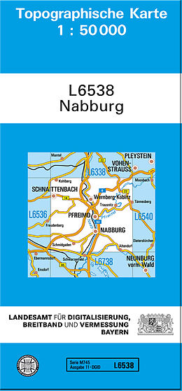 (Land)Karte TK50 L6538 Nabburg von Bayern Landesamt für Digitalisierung Breitband und Vermessung Ba