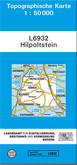 (Land)Karte TK50 L6932 Hilpoltstein von 