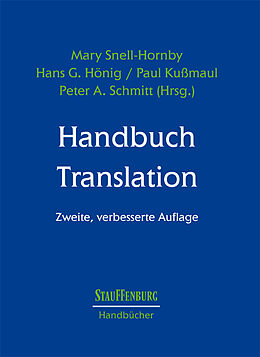 Kartonierter Einband Handbuch Translation / Handbuch Translation von Mary Snell-Hornby, Hans G Hönig, Paul Kussmaul