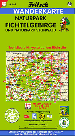 gefaltete (Land)Karte Naturpark Fichtelgebirge und Naturpark Steinwald von 