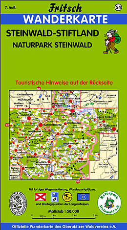 gefaltete (Land)Karte Steinwald-Stiftland von 