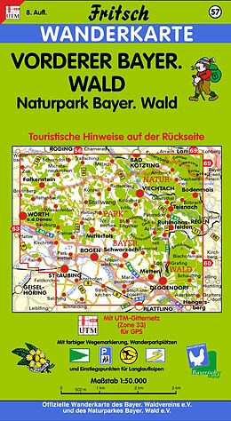 (Land)Karte Vorderer Bayerischer Wald von 
