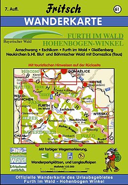 gefaltete (Land)Karte Furth im Wald, Hohen-Bogen-Winkel von 