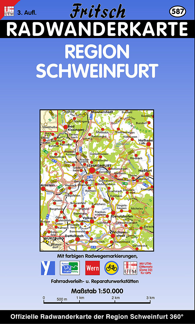 Radwanderkarte Region Schweinfurt