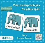 Mein zweisprachiges Aufdeckspiel, Tiere Deutsch-Spanisch (Kinderspiel) Spiel