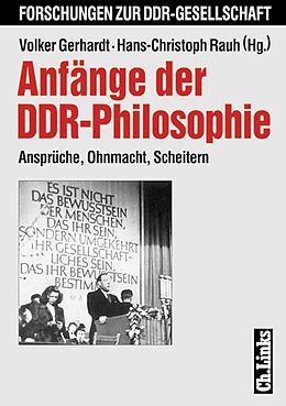 Kartonierter Einband Anfänge der DDR-Philosophie von 