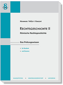 Kartonierter Einband Rechtsgeschichte II von Karl-Edmund Hemmer, Achim Wüst, Knecht