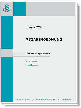 Kartonierter Einband Abgabenordnung von Karl-Edmund Hemmer, Achim Wüst