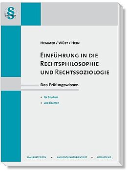 Kartonierter Einband Einführung in die Rechtsphilosophie und Rechtssoziologie von Karl-Edmund Hemmer, Achim Wüst, Michael Hein