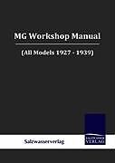 Couverture cartonnée MG Workshop Manual de 