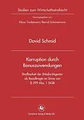 E-Book (pdf) Korruption durch Bonuszuwendungen von David Schmid