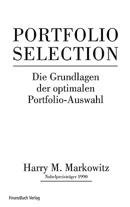 E-Book (epub) Portfolio Selection von Markowitz Harry M.