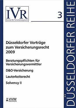 E-Book (pdf) Düsseldorfer Vorträge zum Versicherungsrecht 2009 von Dirk Looschelders, Lothar Michael